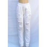 Calça  Jogger jeans branca tamanho M-Cód AQ74)